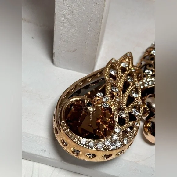 Assemblage Art Necklace Pendant Artisan Smoky Crystal OOAK Statement 3377 O - Picture 10 of 16